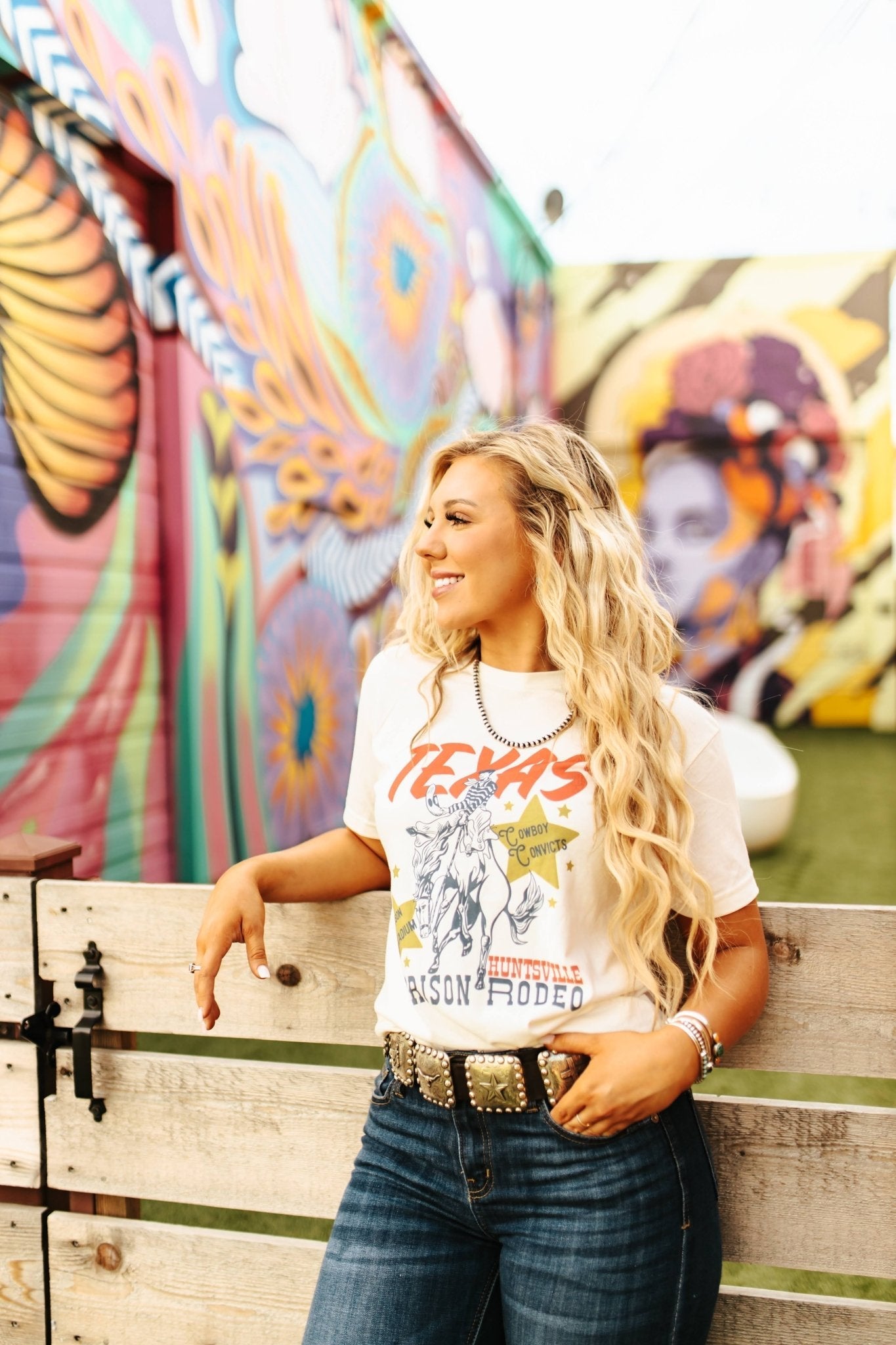 Wild Junkie Texas Prison Rodeo Graphic Tee — lifestyle context