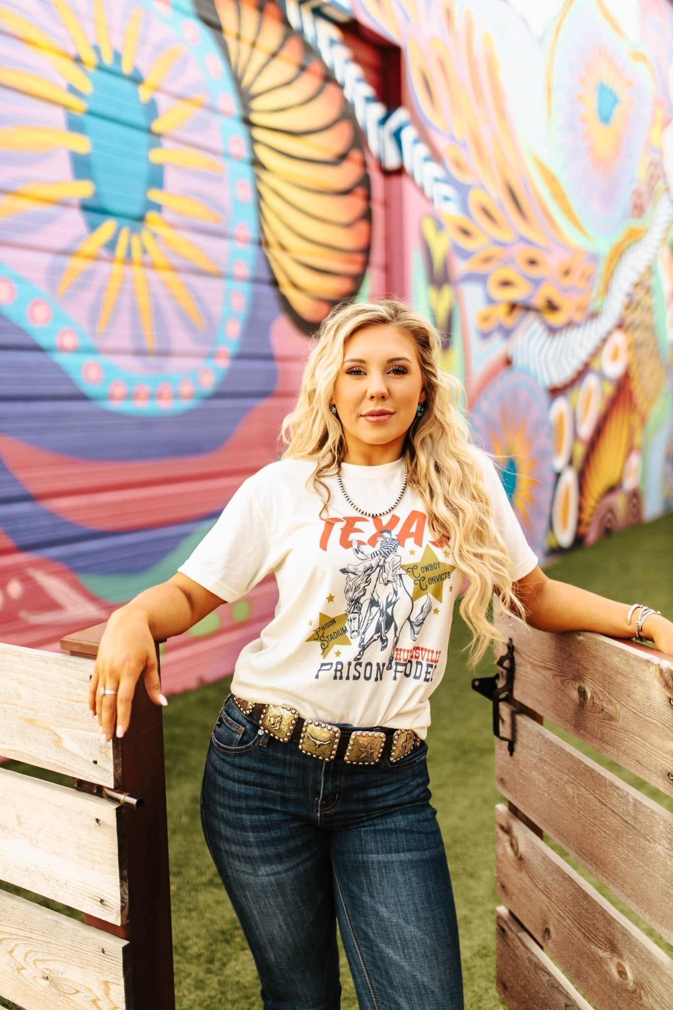Wild Junkie Texas Prison Rodeo Graphic Tee — side view