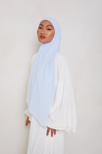 TEXTURE Classic Chiffon Hijab - Light Blue Veiled Collection 