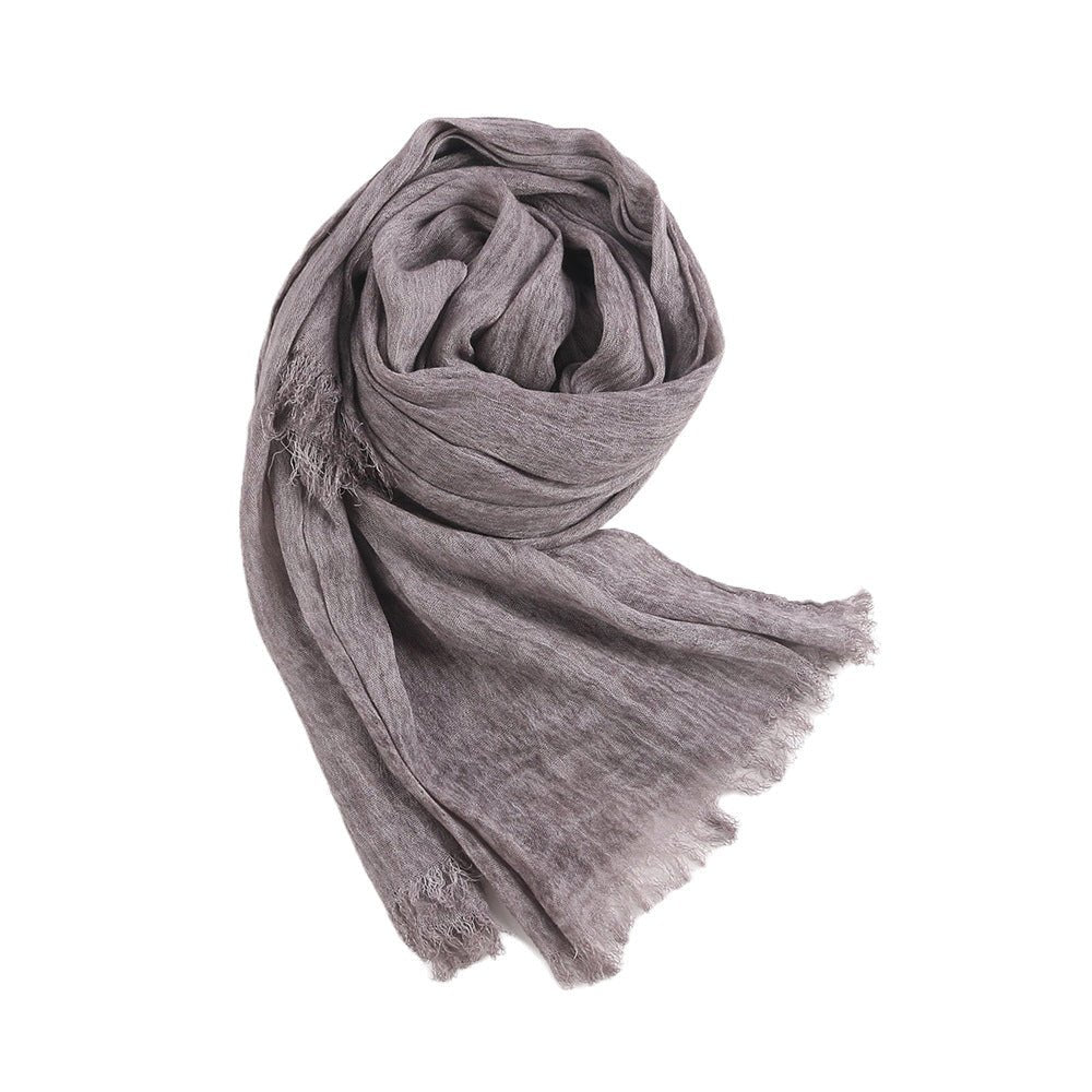 Mariam's Collection Textured Rayon Crinkle Hijab in Solid Hues Breathable Women's Wrap Hijab (MH145) — fabric or material det