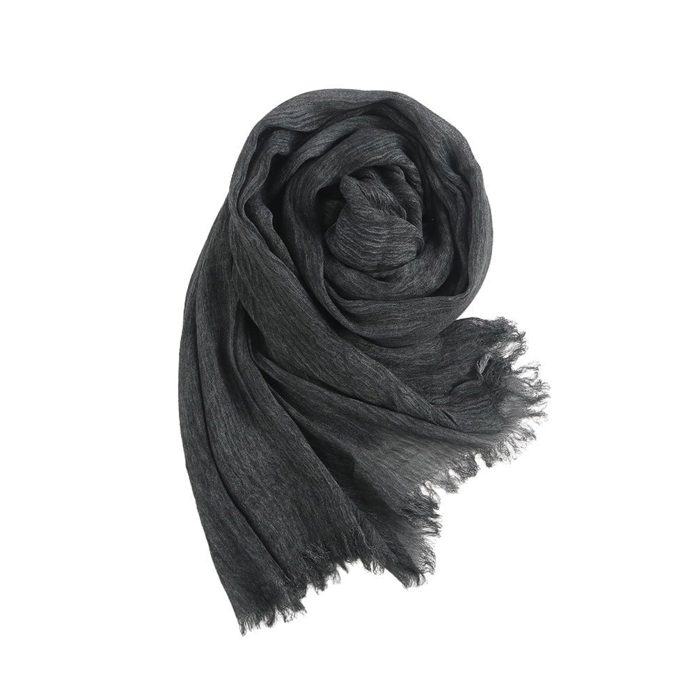 Mariam's Collection Textured Rayon Crinkle Hijab in Solid Hues Breathable Women's Wrap Hijab (MH145) — detail shot 6