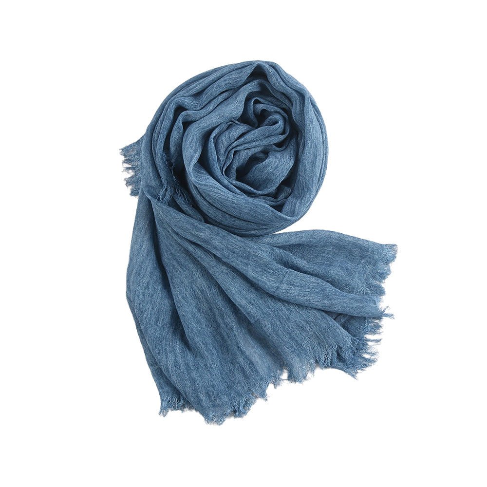 Mariam's Collection Textured Rayon Crinkle Hijab in Solid Hues Breathable Women's Wrap Hijab (MH145) — detail shot 10
