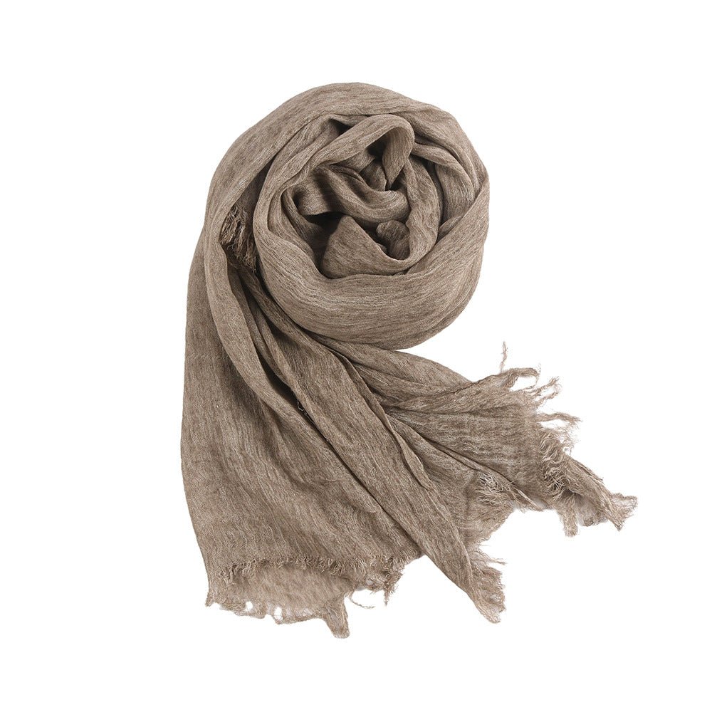 Mariam's Collection Textured Rayon Crinkle Hijab in Solid Hues Breathable Women's Wrap Hijab (MH145) — main product shot