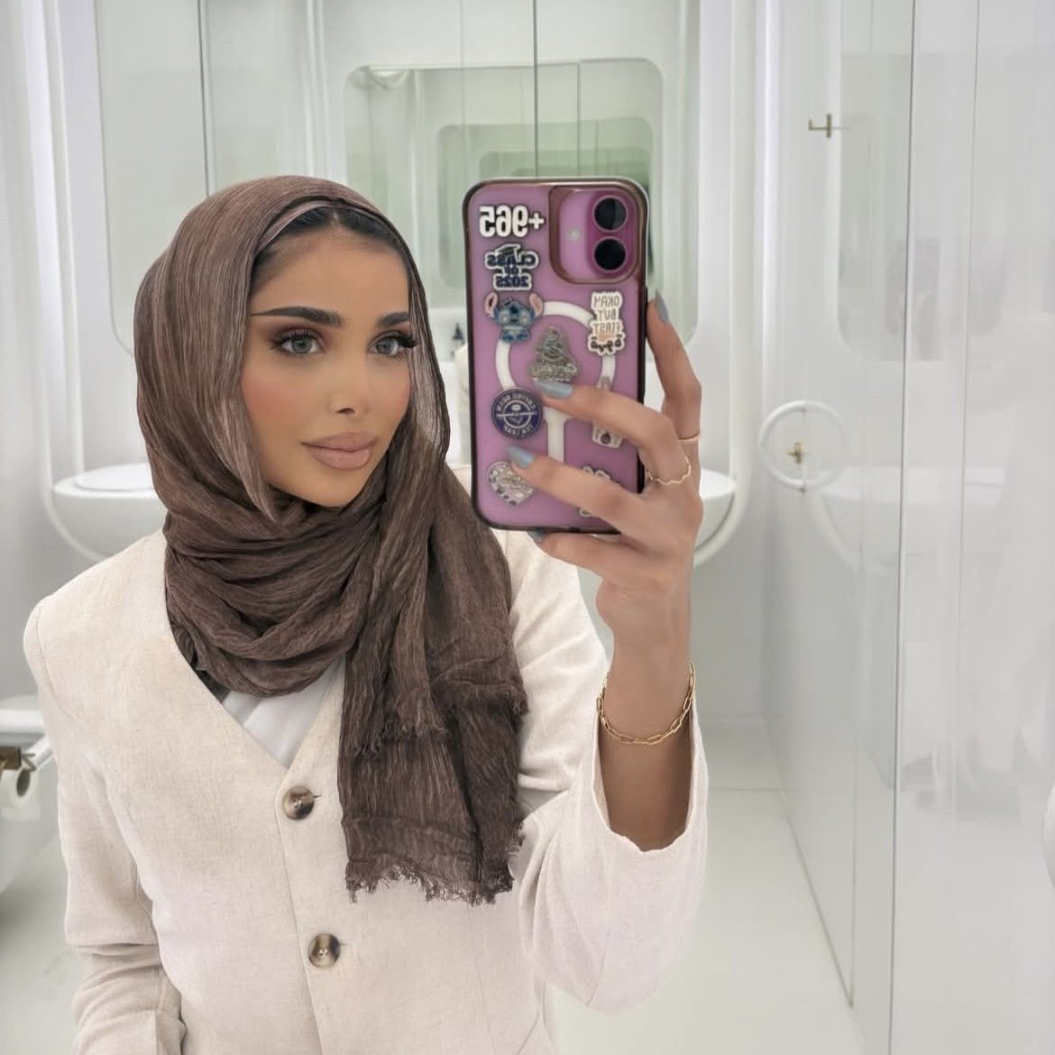Mariam's Collection Textured Rayon Crinkle Hijab in Solid Hues Breathable Women's Wrap Hijab (MH145) — main product shot