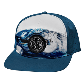 THB Flat Bill Hat — Fun Shui / Teal / White