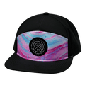 The Heartbeat Brand THB Flat Bill Hat — Liquid Pink / Black — main product shot