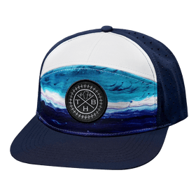 THB Flat Bill Hat — Sand Drift / Navy / White