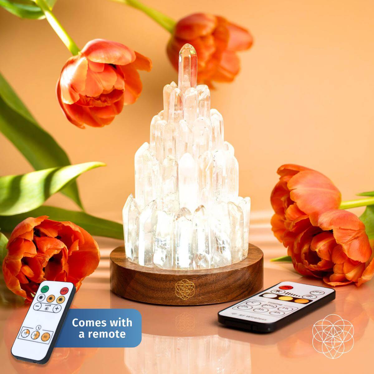 The Clear Quartz Manifestation Tower Lamp – Conscious Items, view 2