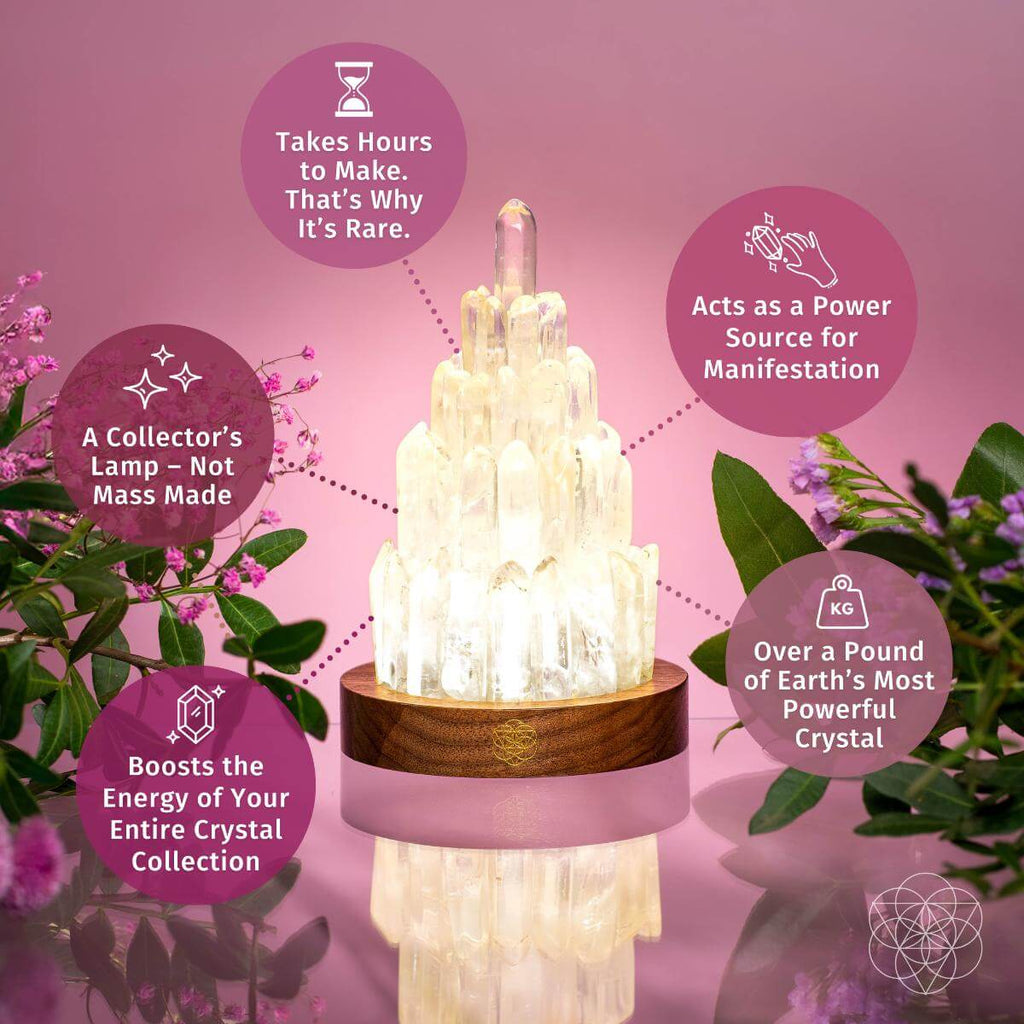 The Clear Quartz Manifestation Tower Lamp – Conscious Items, view 4