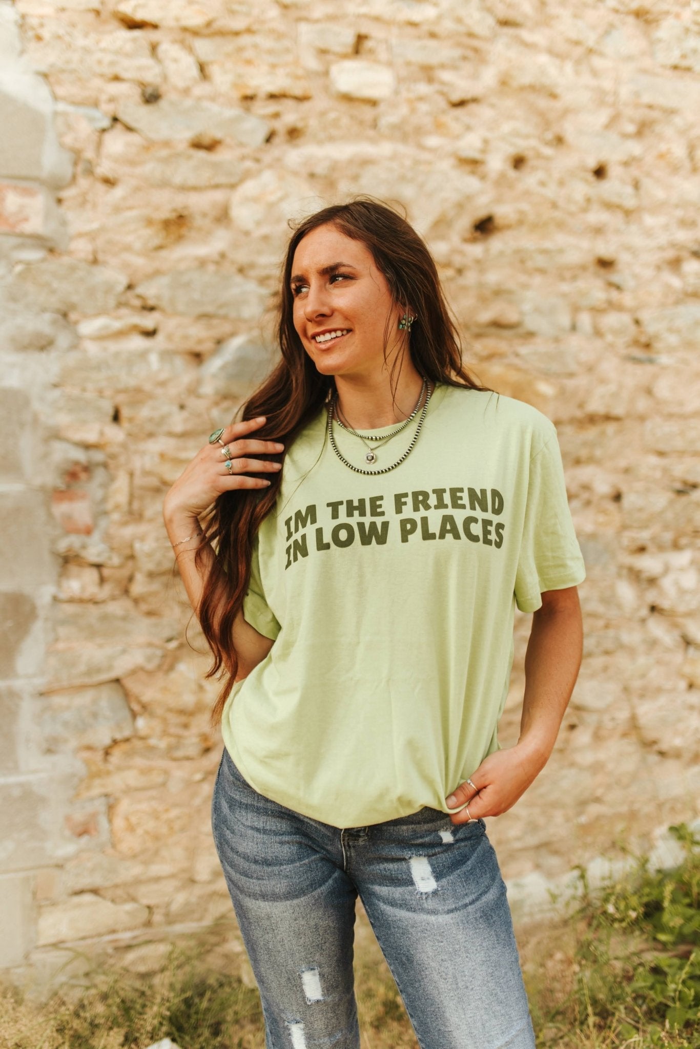Wild Junkie The Friend In Low Places Graphic Tee — construction detail