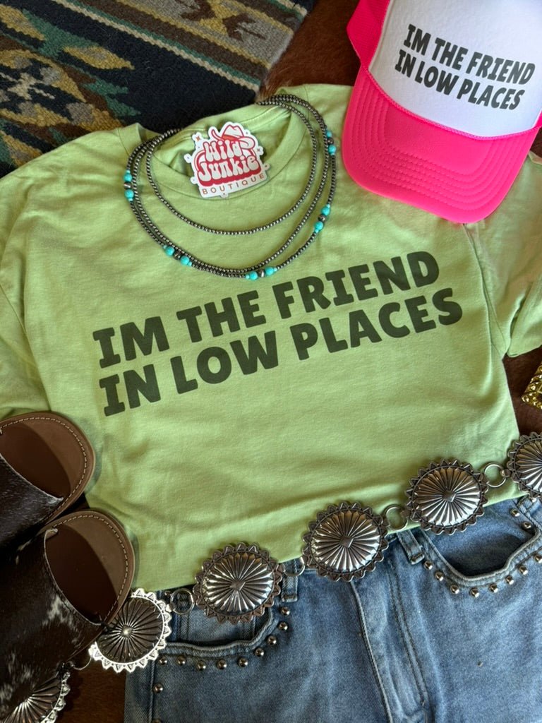 Wild Junkie The Friend In Low Places Graphic Tee — lifestyle worn / used context