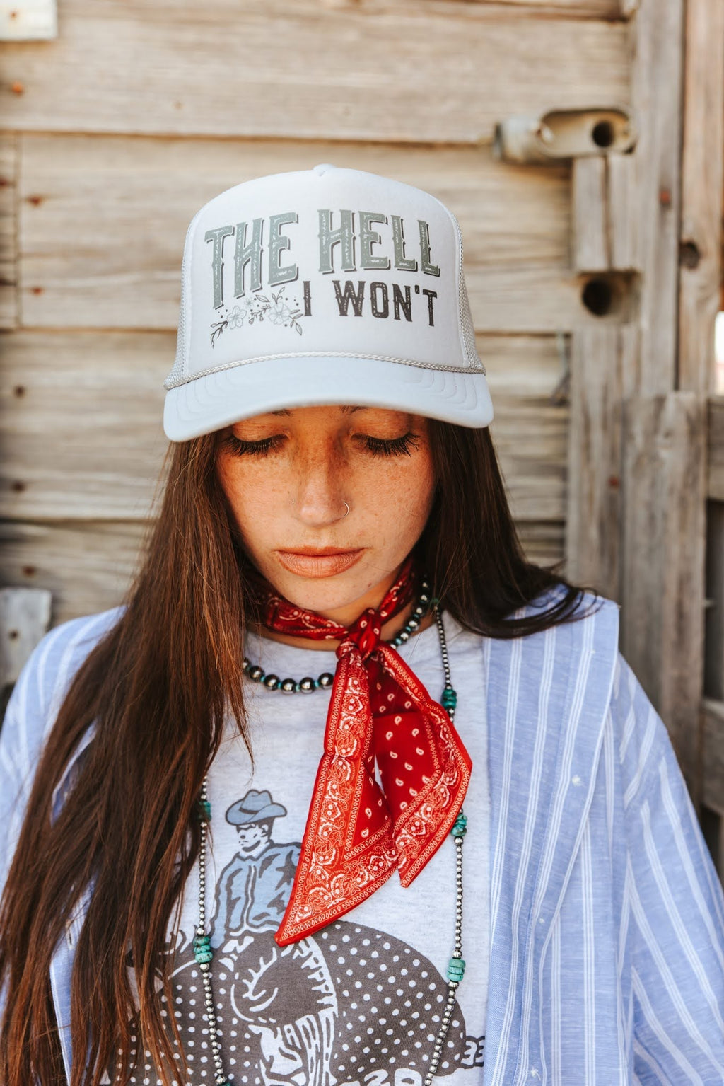Wild Junkie The Hell I Won't Trucker Hat — main product shot