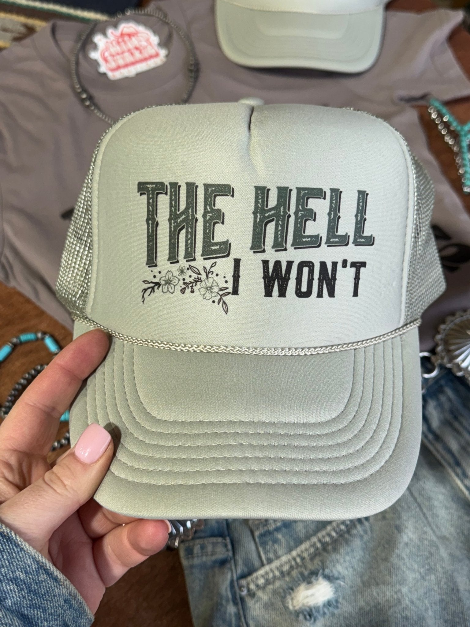 Wild Junkie The Hell I Won't Trucker Hat — back view
