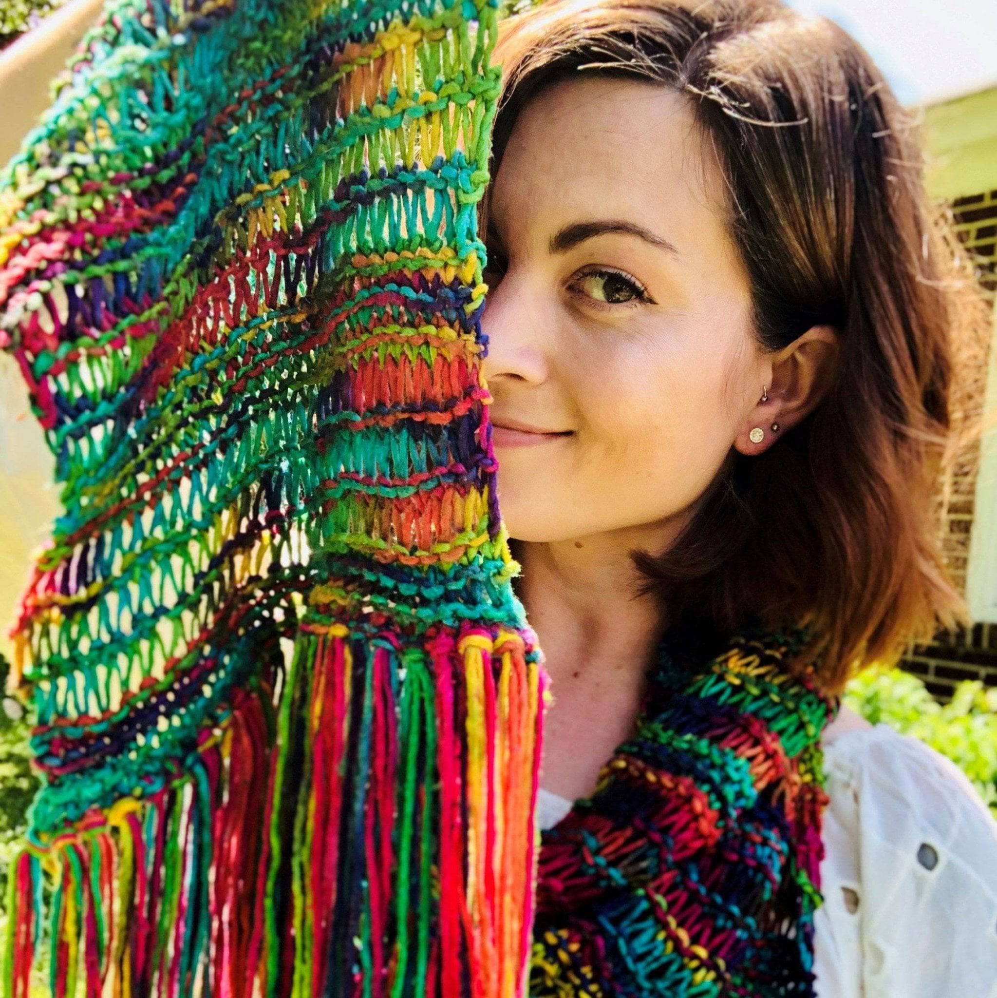 Darn Good Yarn Darn Good Yarn The Iris Scarf Knitting Kit — main product shot