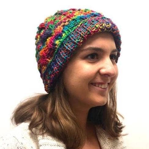 Darn Good Yarn Darn Good Yarn The Magnolia Winter Knit Beanie - Knit Kit — construction detail