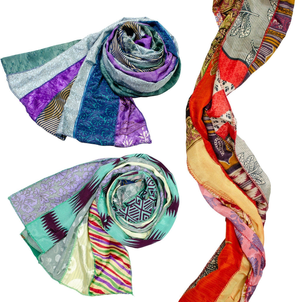 Darn Good Yarn The Medley Sari Silk Scarf — main product shot