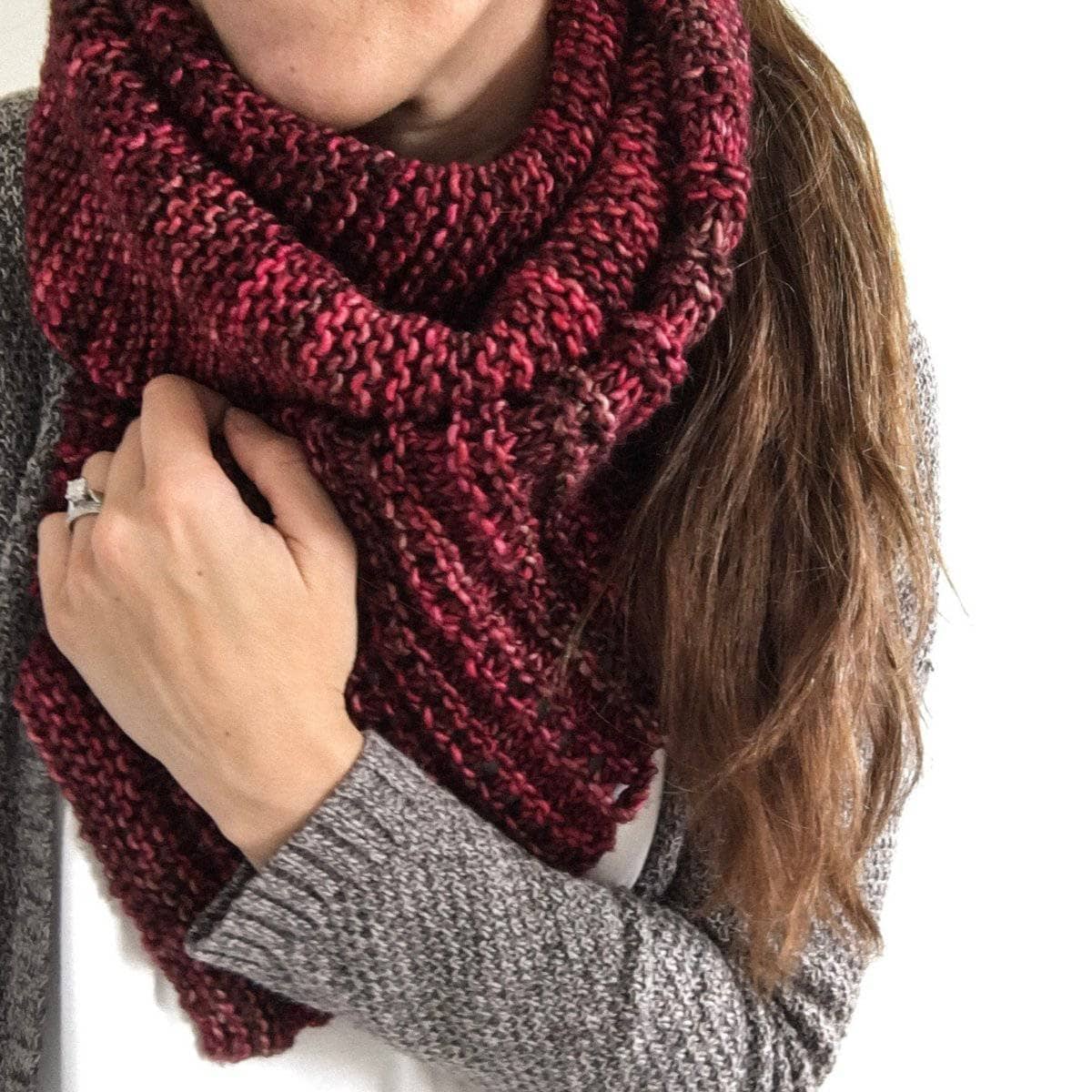 Darn Good Yarn Darn Good Yarn The Milan Scarf Knit Kit — construction detail