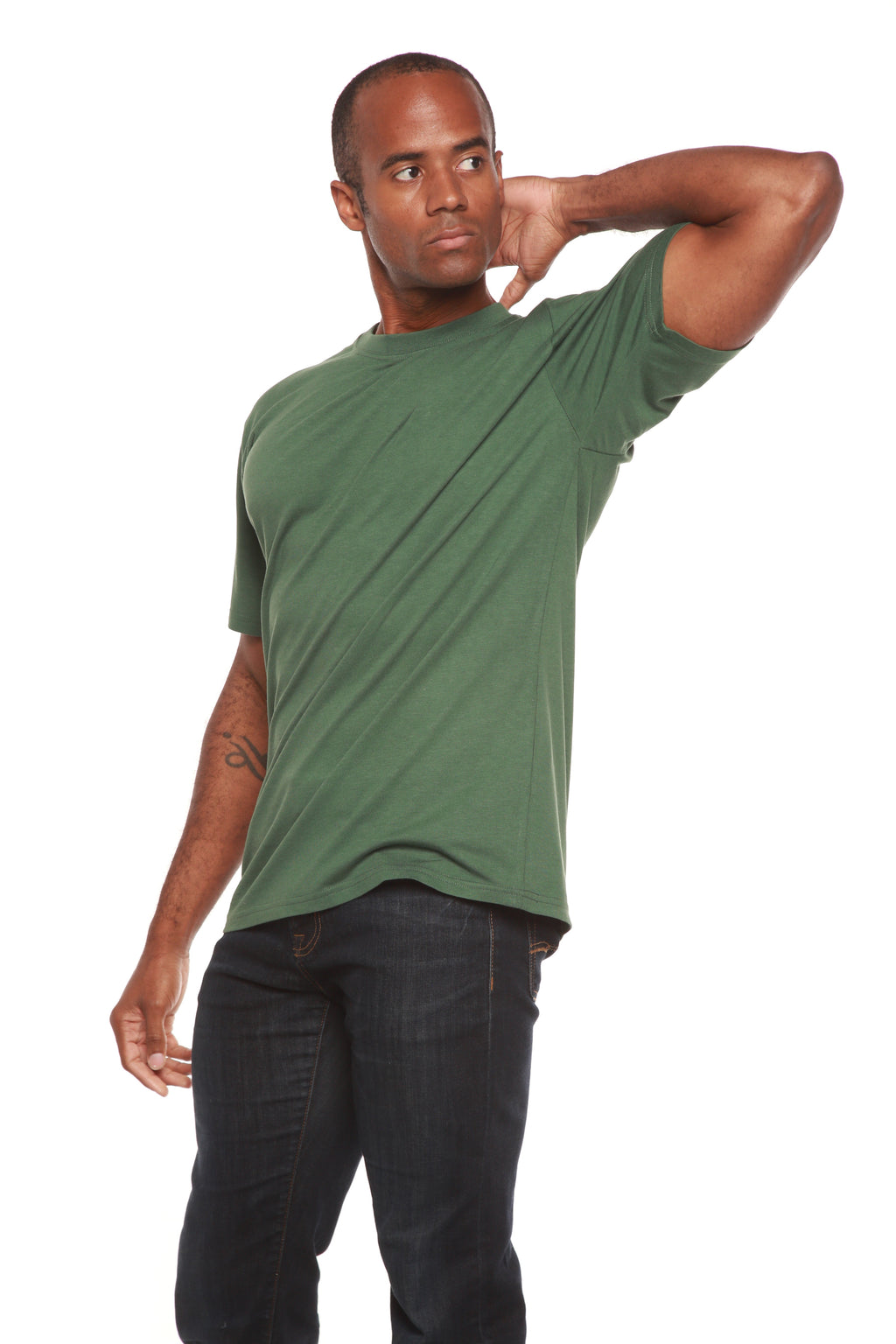 Spun Bamboo The Original Men's Bamboo Viscose/Organic Cotton Short Sleeve T-Shirt - Classic Cut — back view