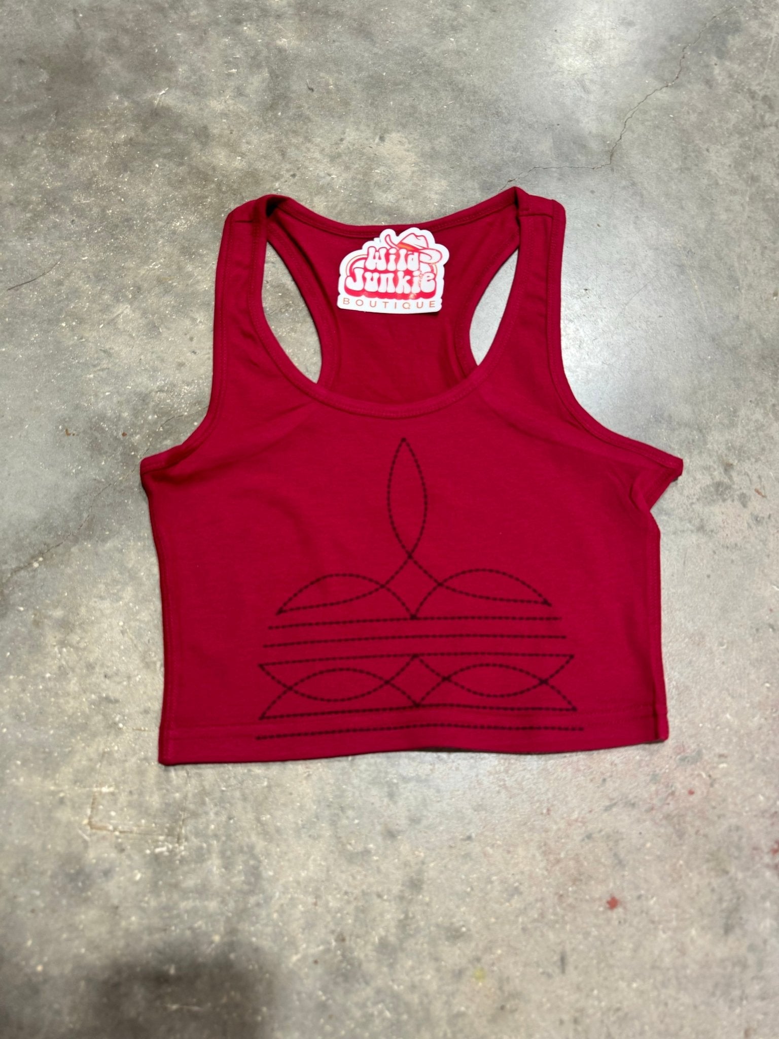 Wild Junkie The Original, Viral Boot Stitch Western Tank Top — detail shot 9