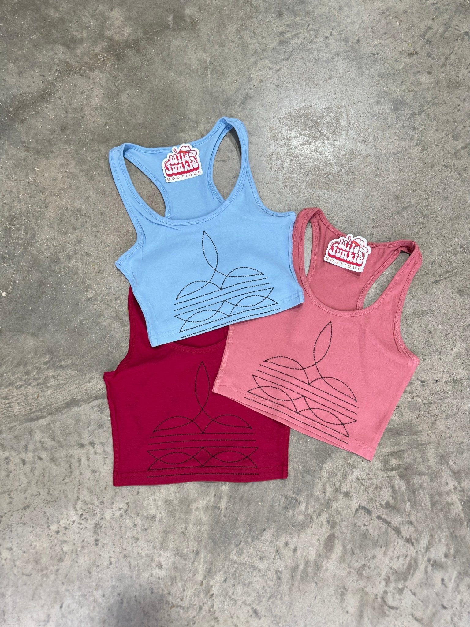 Wild Junkie The Original, Viral Boot Stitch Western Tank Top — detail shot 10