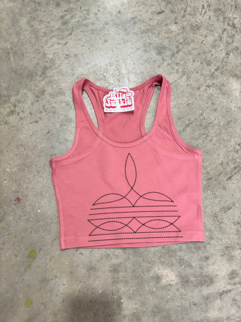 Wild Junkie The Original, Viral Boot Stitch Western Tank Top — comparison shot