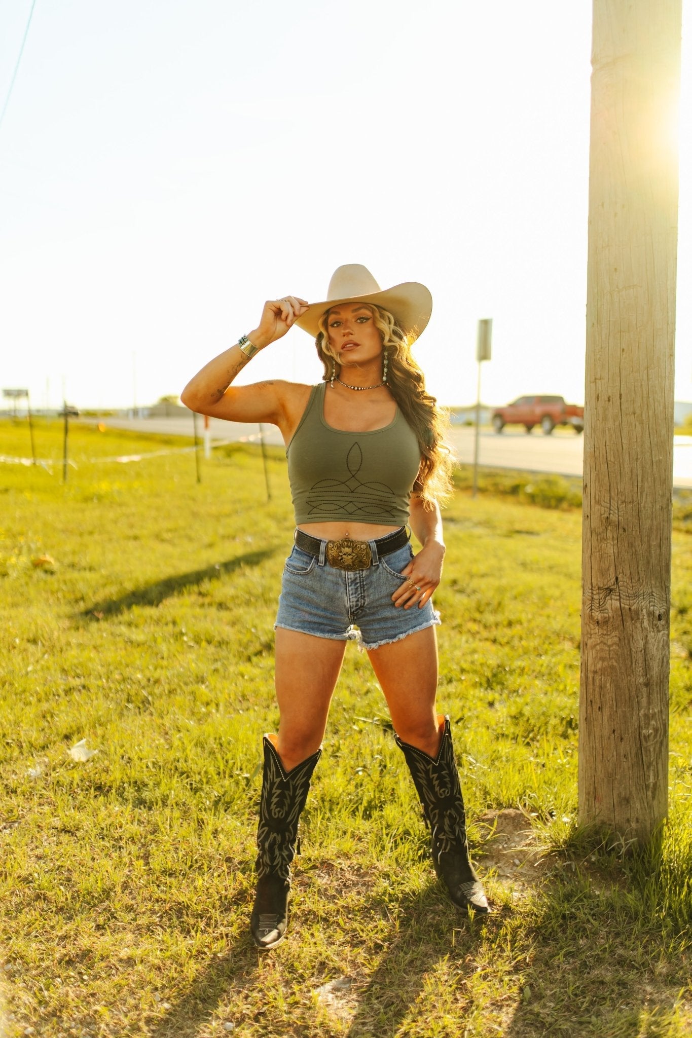Wild Junkie The Original, Viral Boot Stitch Western Tank Top — detail shot 8