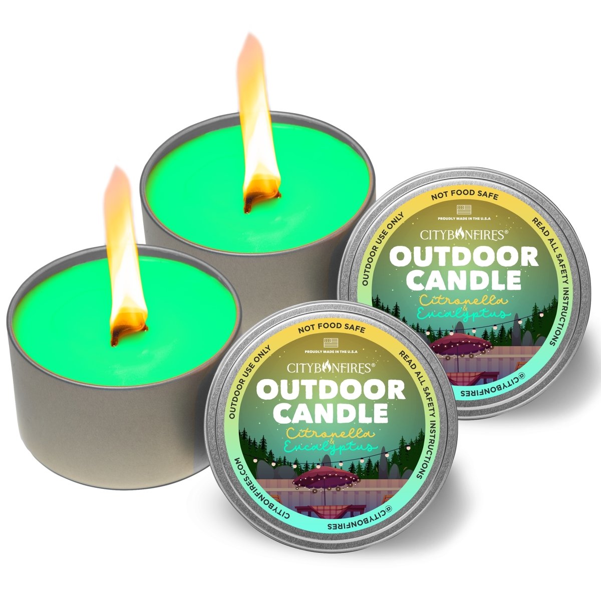 The Outdoor Candle - Citronella and Eucalyptus – City Bonfires, view 3