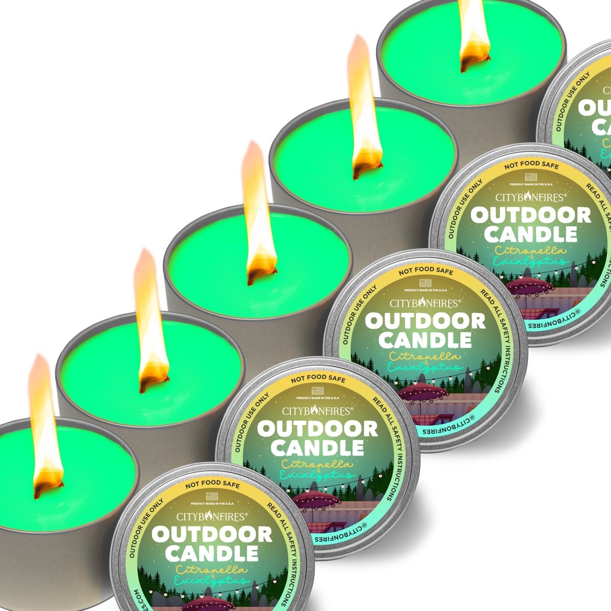 The Outdoor Candle - Citronella and Eucalyptus – City Bonfires, view 4