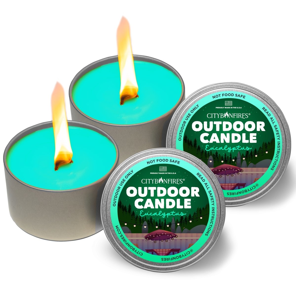 The Outdoor Candle - Eucalyptus – City Bonfires, view 3