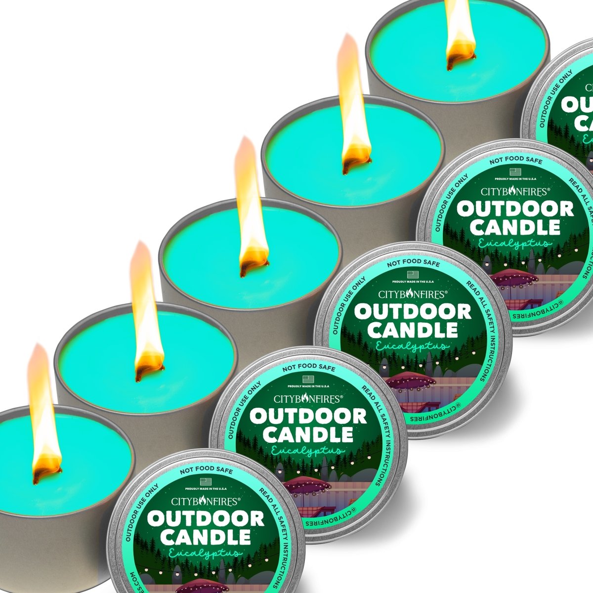 The Outdoor Candle - Eucalyptus – City Bonfires, view 4