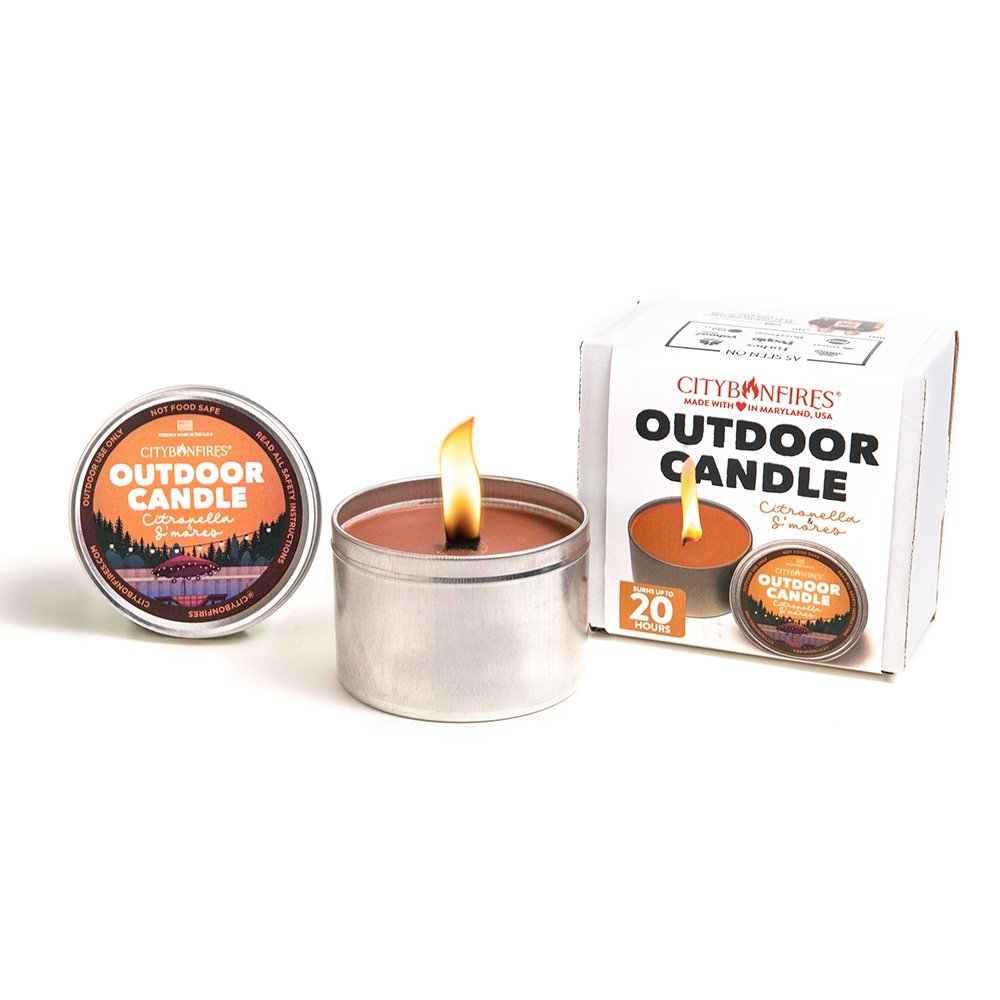 The Outdoor Citronella Candle - S'mores Scent – City Bonfires