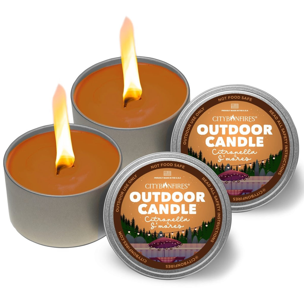 The Outdoor Citronella Candle - S'mores Scent – City Bonfires, view 3