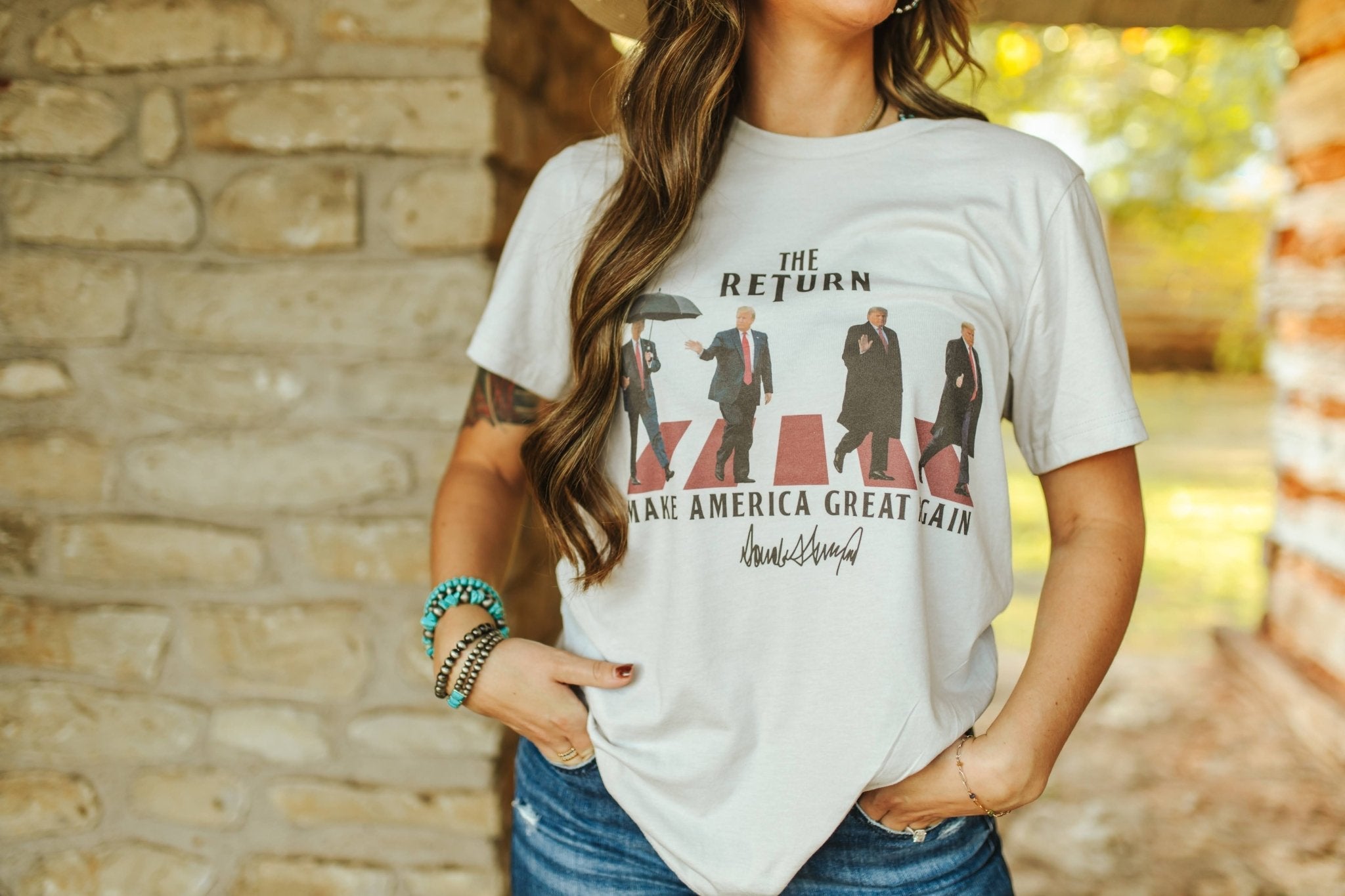 Wild Junkie The Return: MAGA Edition Graphic Tee — lifestyle worn / used context