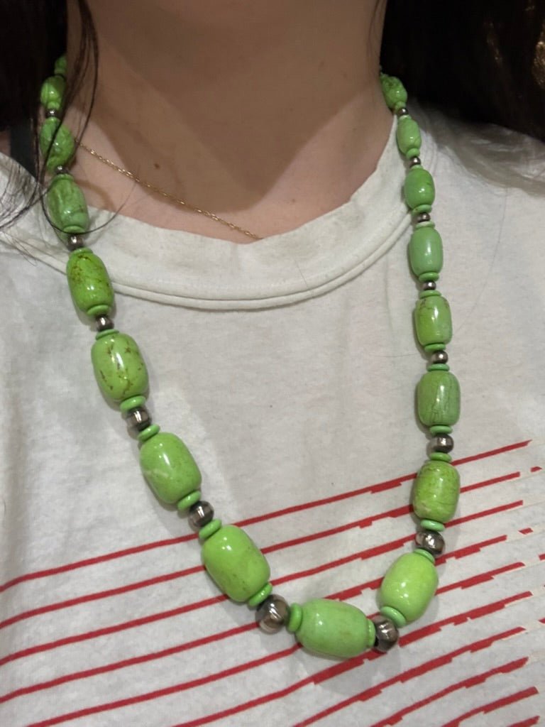 Wild Junkie The Verdant Valley Beaded Necklace — detail close-up