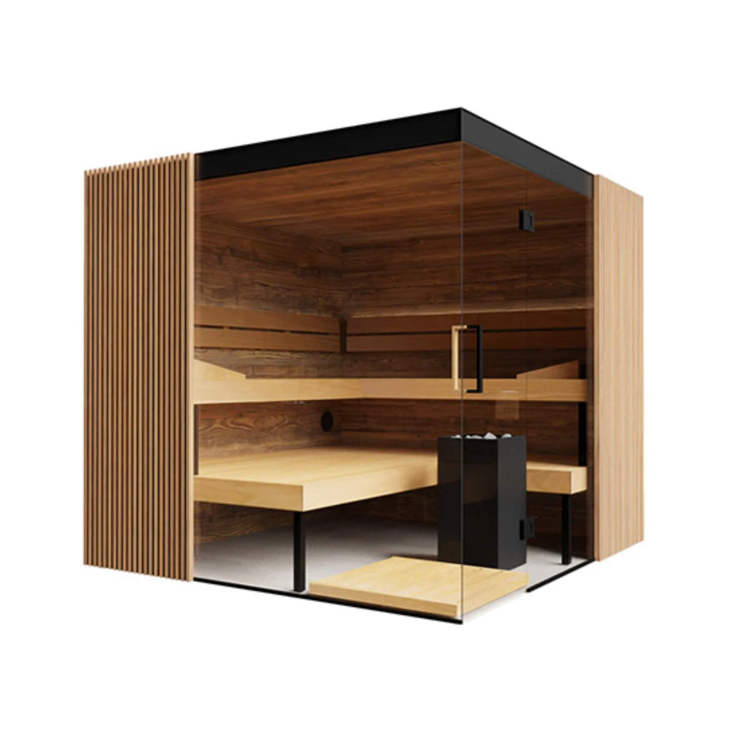 ThermaSol Aalto 4-Person Indoor Semi Panoramic Glass Sauna Cabin [Made-To-Order] [14-AALTODL\R] (SAK13285) – SAKSBY WHOLESALE