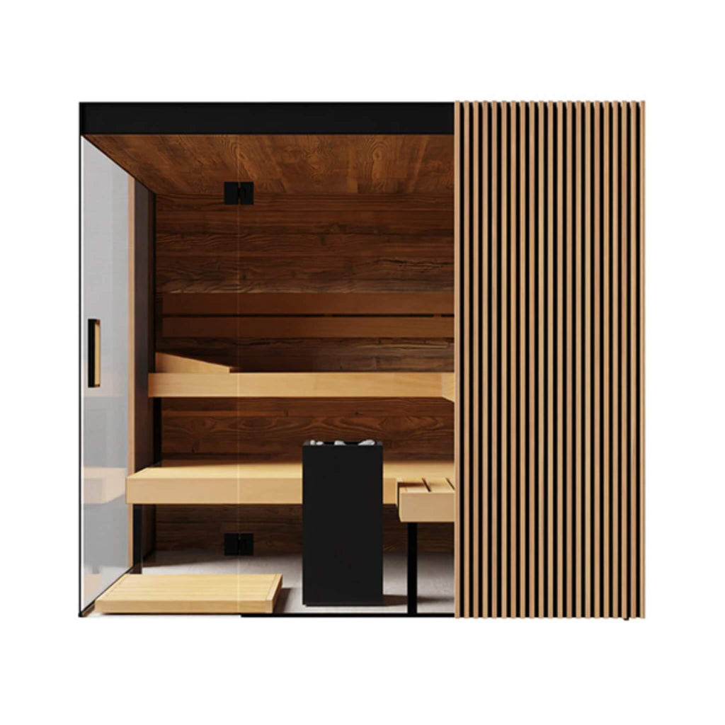 ThermaSol Aalto 4-Person Indoor Semi Panoramic Glass Sauna Cabin [Made-To-Order] [14-AALTODL\R] (SAK13285) – SAKSBY WHOLESALE