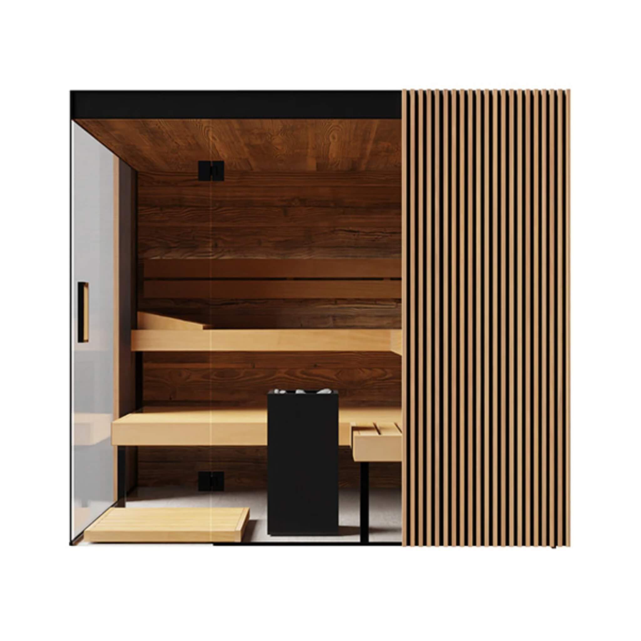 ThermaSol Aalto 4-Person Indoor Semi Panoramic Glass Sauna Cabin [Made-To-Order] [14-AALTODL\R] (SAK13285) – SAKSBY WHOLESALE