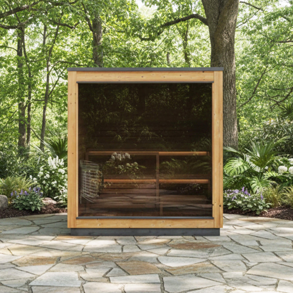 ThermaSol Nordic Dawn 4-Person Fully-Assembled Outdoor Sauna Cabin [Made-To-Order] [14-KIR-4555] (SAK82057) – SAKSBY WHOLESAL