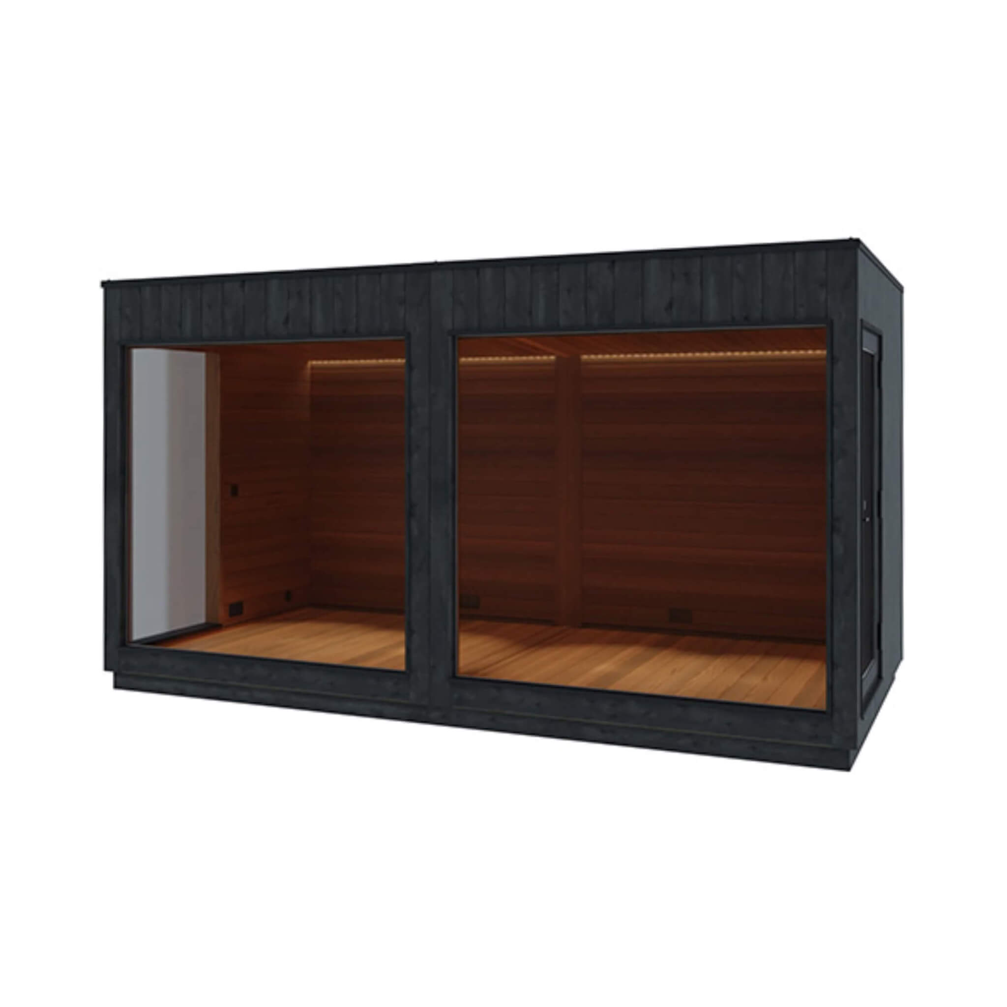ThermaSol Nordic Misty XL Lounge 2-Entrance Outdoor Sauna Cabin [Made-To-Order] (SAK72368) – SAKSBY WHOLESALE, view 4