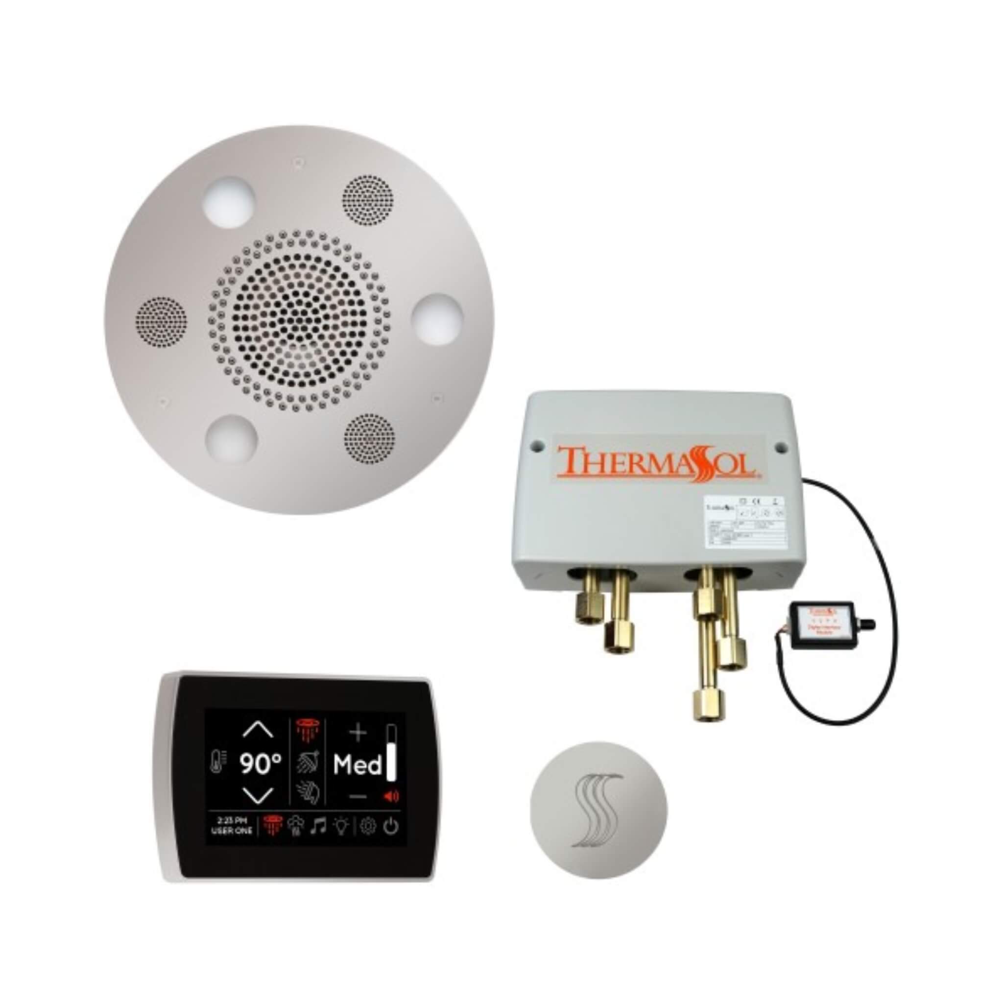 ThermaSol SignaTouch Flushmount 5-Inch Digital Shower Steam Control Package With Serenity 10 [TWPSR] (SAK84375) – SAKSBY WHOL