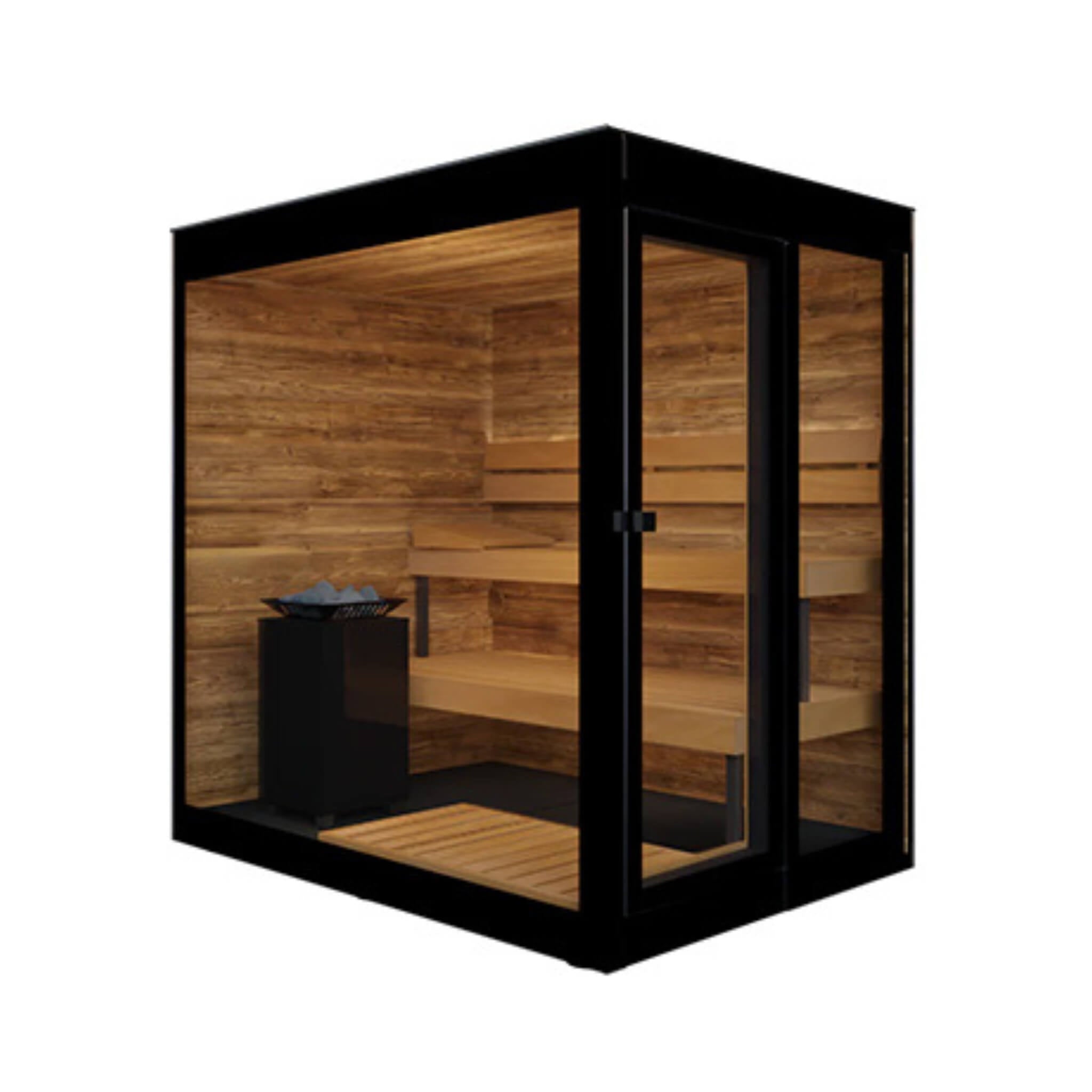 ThermaSol Vera 3-Person Fully-Assembled Outdoor Sauna Cabin [Made-To-Order] [14-VERADL/R] (SAK30752) – SAKSBY WHOLESALE, view