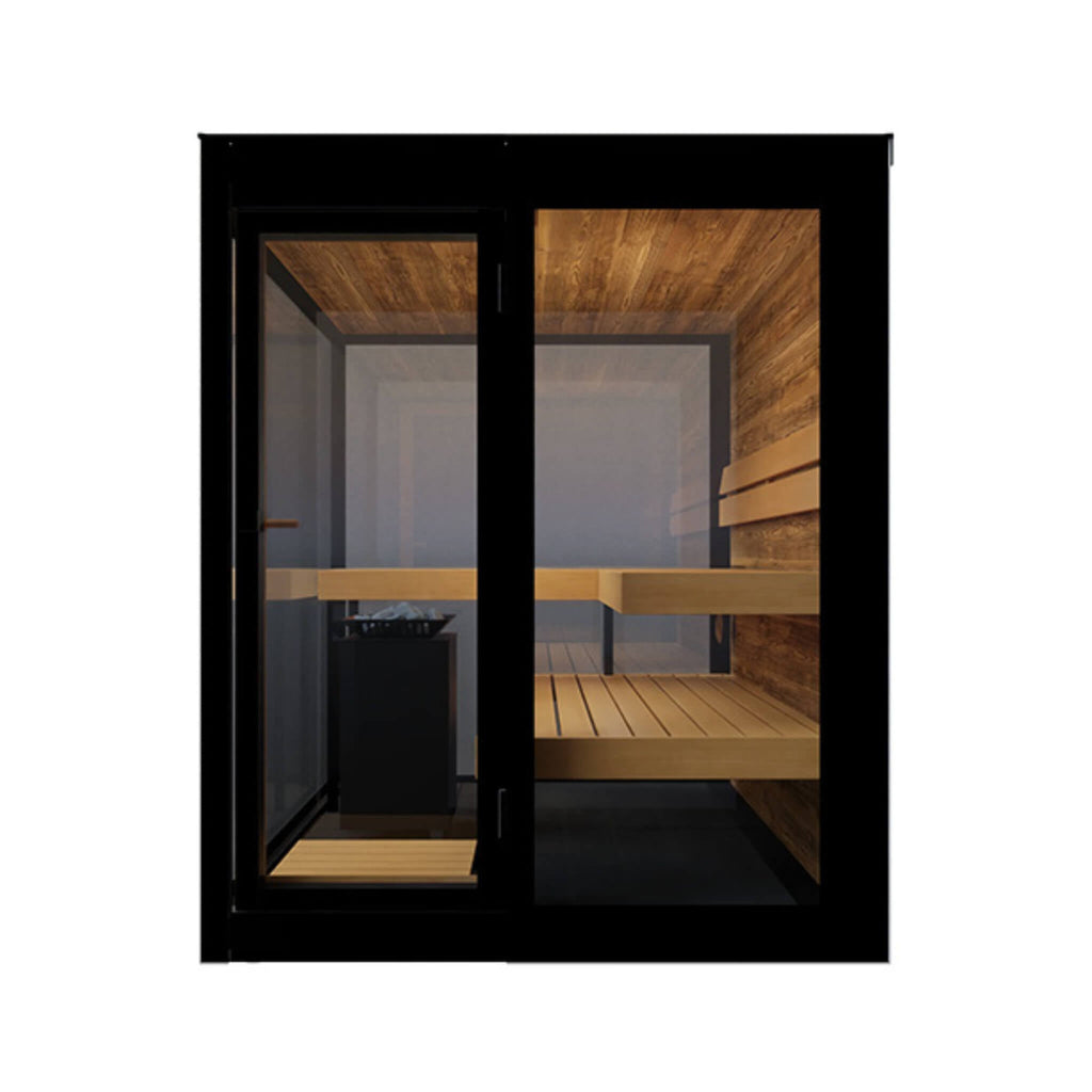 ThermaSol Vue 4-Person Outdoor Mirrored Glass Sauna [Made-To-Order] [14-VUEDL/R] (SAK84963) – SAKSBY WHOLESALE, view 4