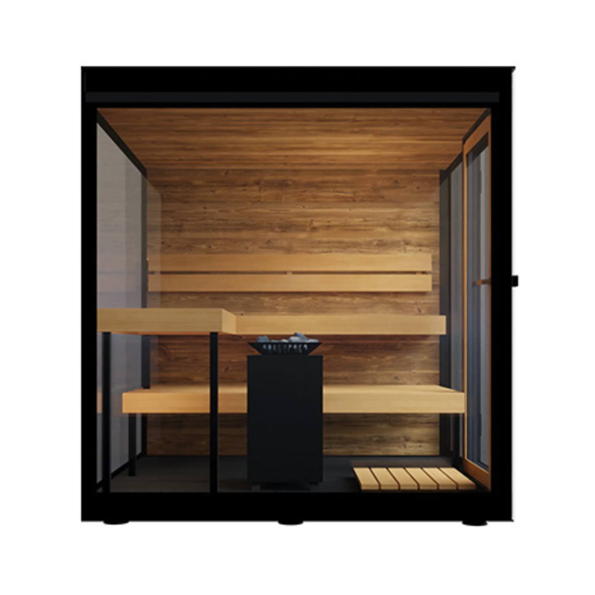 ThermaSol Vue 4-Person Outdoor Mirrored Glass Sauna [Made-To-Order] [14-VUEDL/R] (SAK84963) – SAKSBY WHOLESALE, view 6