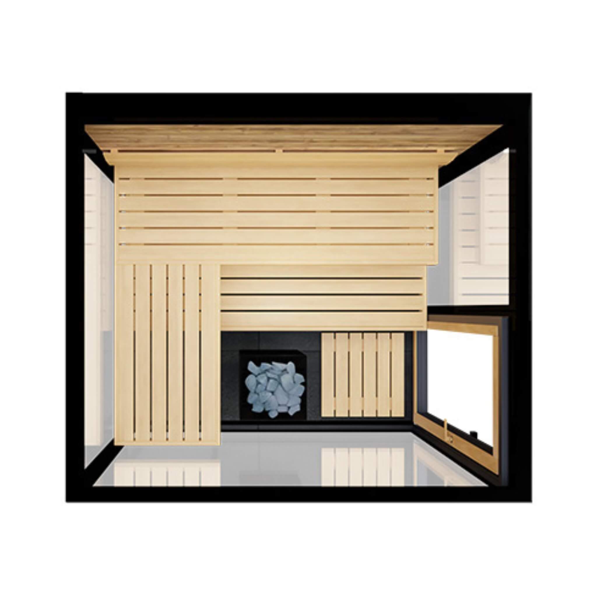 ThermaSol Vue 4-Person Outdoor Mirrored Glass Sauna [Made-To-Order] [14-VUEDL/R] (SAK84963) – SAKSBY WHOLESALE, view 5