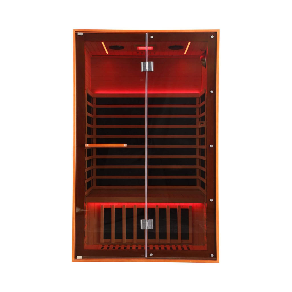 Thermora Fontaine 2-Person Luxury Canadian Hemlock Infrared Sauna With Glass Front (SAK97216) – SAKSBY WHOLESALE, view 4