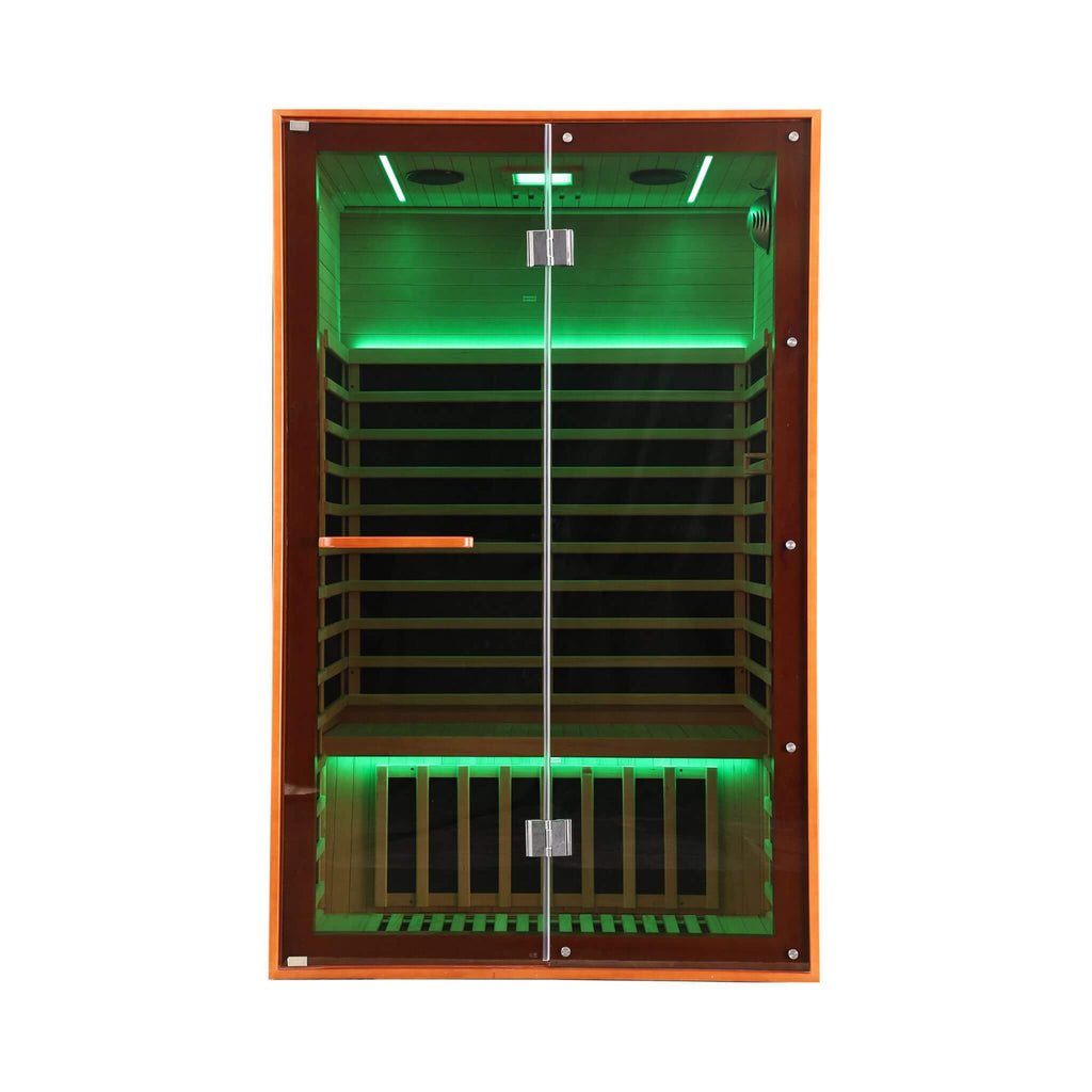 Thermora Fontaine 2-Person Luxury Canadian Hemlock Infrared Sauna With Glass Front (SAK97216) – SAKSBY WHOLESALE, view 5