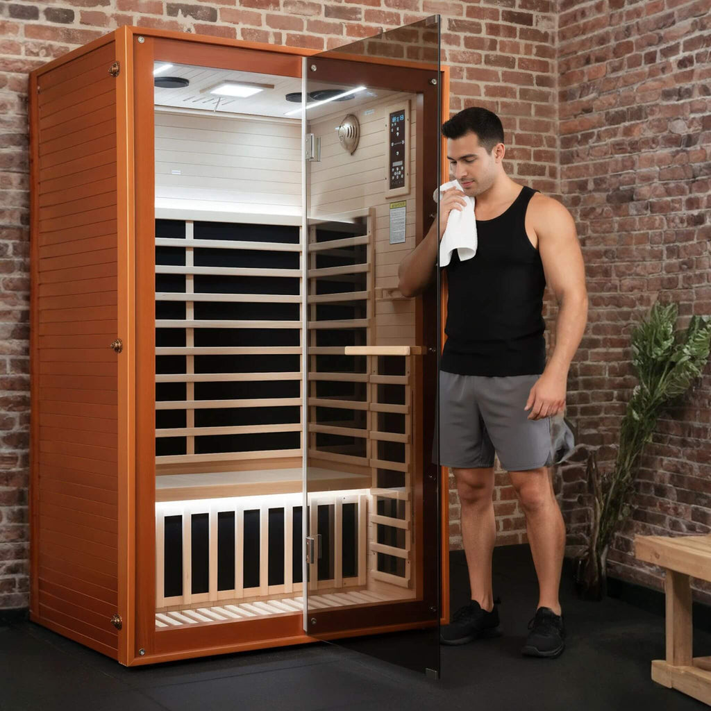 Thermora Fontaine 2-Person Luxury Canadian Hemlock Infrared Sauna With Glass Front (SAK97216) – SAKSBY WHOLESALE, view 13