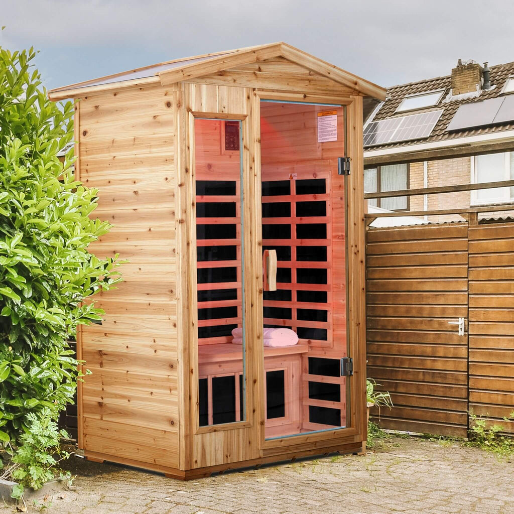Thermora Vexa 2-Person Outdoor Infrared Sauna With Bluetooth Audio And LED Lighting (SAK28694) – SAKSBY WHOLESALE, view 7