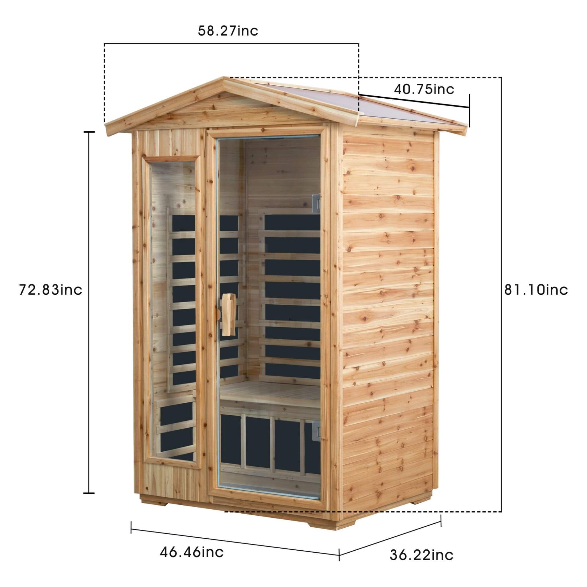 Thermora Vexa 2-Person Outdoor Infrared Sauna With Bluetooth Audio And LED Lighting (SAK28694) – SAKSBY WHOLESALE, view 10