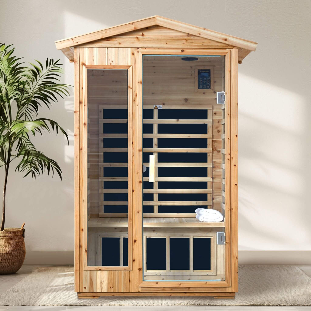 Thermora Vexa 2-Person Outdoor Infrared Sauna With Bluetooth Audio And LED Lighting (SAK28694) – SAKSBY WHOLESALE, view 9